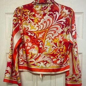 Vibrant Red and Yellow Women's Jacket